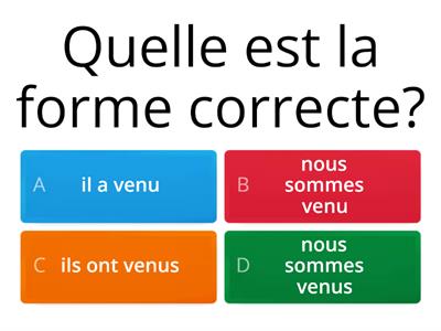 Passé composé, choisir la forme correcte (avoir, être, pronominaux)