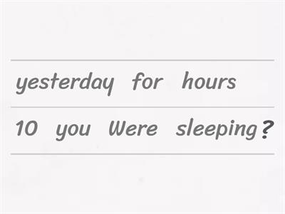 Past continuous questions