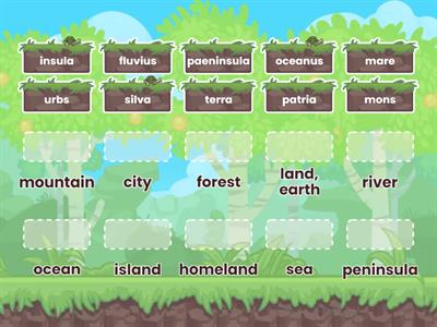 Latin Map Terms ~ match up