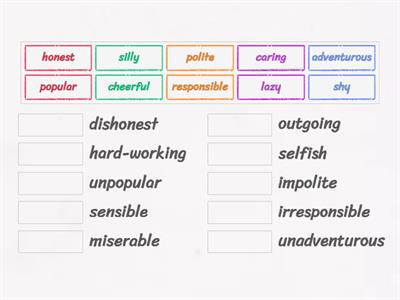 Focus 2 Unit 1.1 antonyms