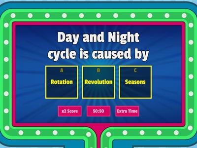 Me3a Earth's Rotation and Revolution