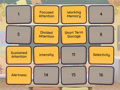 Matching Game: Attention and Memory!