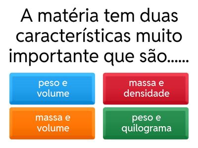 MATÉRIA E SUAS TRANSFORMAÇÕES