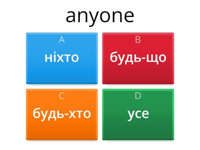   Someone, anyone ... quiz Prepare 6. Unit 8