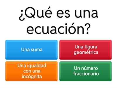 cuestionario de ecuaciones de 6 grado
