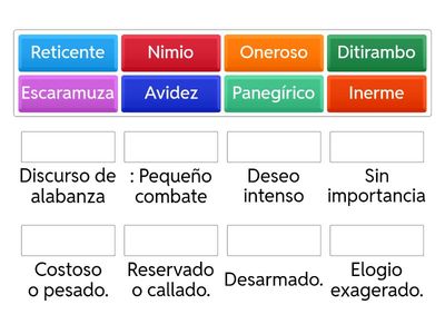 Práctica vocabulario Antónimos 