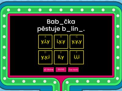 Čeština - i,y/í,ý