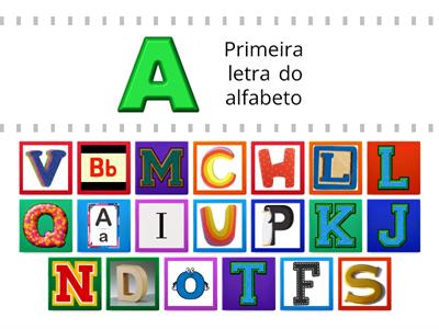 Descubra como letras do alfabeto