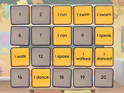 Simple Past Tense Verb Conjugations 