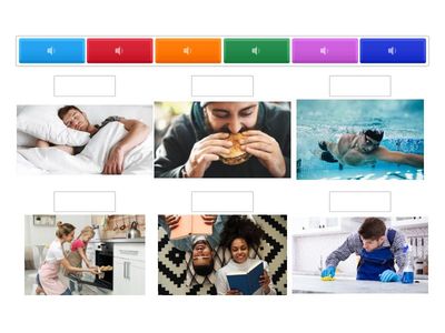 Listen to the audio and match with the correct picture.