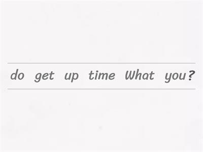 Order the words to make questions. 