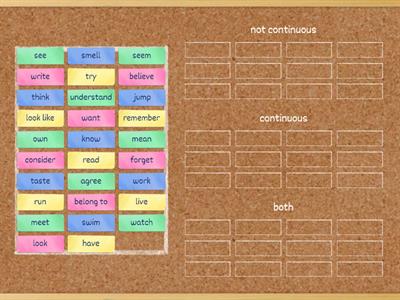  Stative / non-stative verbs