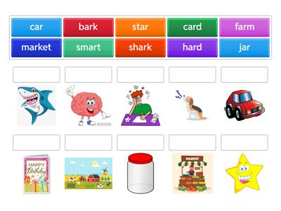 'ar' phonics spin read write