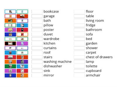 Vocabulary rooms and furniture