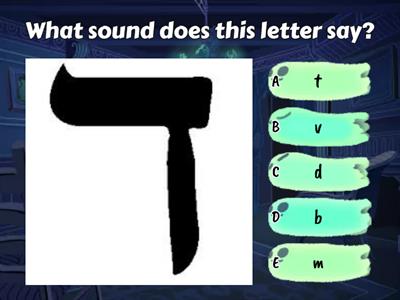 Aleph Bet Hebrew letters & vowels Quiz