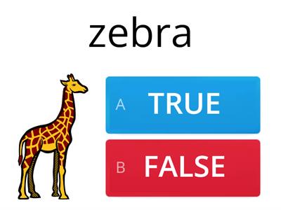 kl 1 Shine on 1 Unit 6 Animals TRUE/FALSE