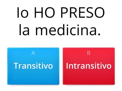 Verbi transitivi e intransitivi