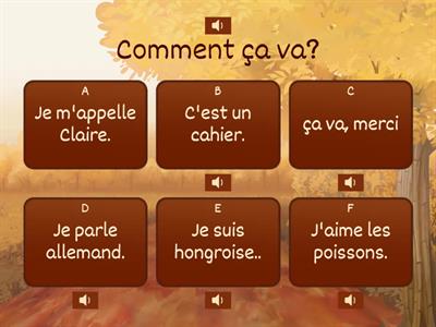 Questions - réponses simples 1