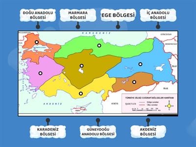 COĞRAFİ BÖLGELER HARİTASI 