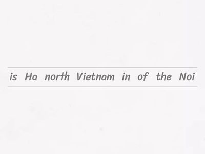 Sắp xếp từ thành câu đúng 6