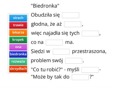 głoska r wiersze - "Biedronka", "Trening w trampkach"