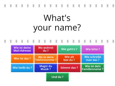 9 German Kapitel 1&2 - Questions