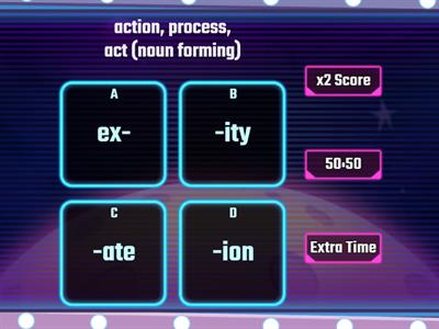  Prefix-Suffix Game Show