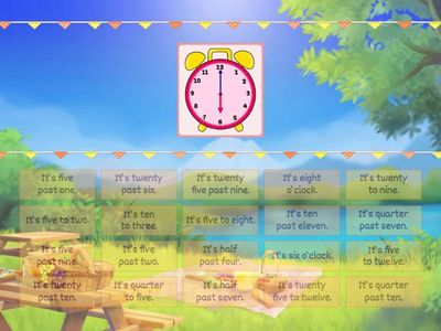 Telling the time (all) 2 Find the match