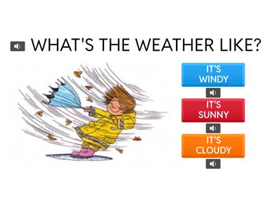 WHAT'S THE WEATHER LIKE?? 