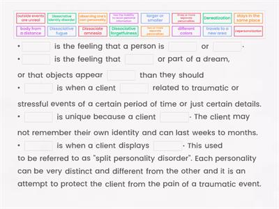 Dissociative Disorders