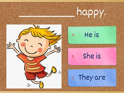 Feelings & emotions + pronouns