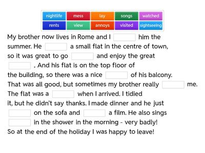 Complete the text with the words in the box.