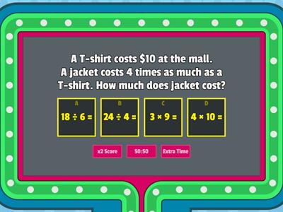 Multiplication and Division Word Problems 
