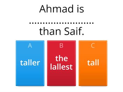  Comparatives & superlatives