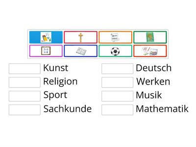 Fächer in der Schule