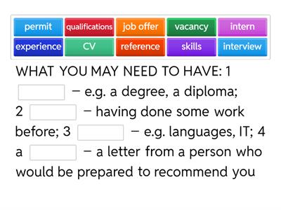 Applying for a Job or Course