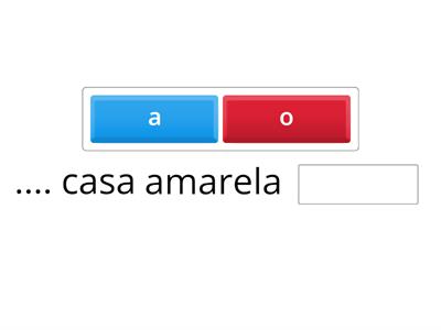 Artigo definido e substantivos 