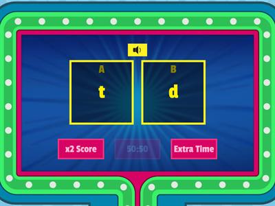 Final Consonant Sound: /t/ and /d/