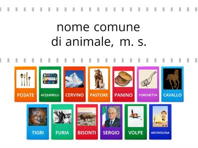 Analisi grammaticale dei nomi