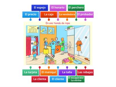 En la tienda de ropa- vocabulario