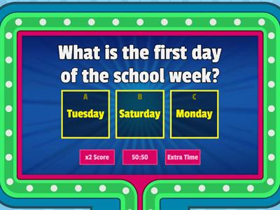 Days of the Week Quiz