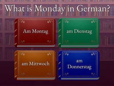 GERMAN DAYS OF THE WEEK Y8