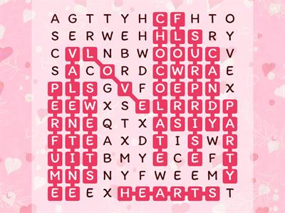 Valentine's Day Word search