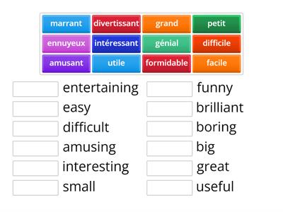 Y7 adjectives