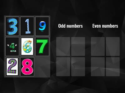 odd and even numbers