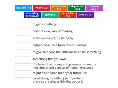 Language Hub B1 9.1 Reading Vocabulary