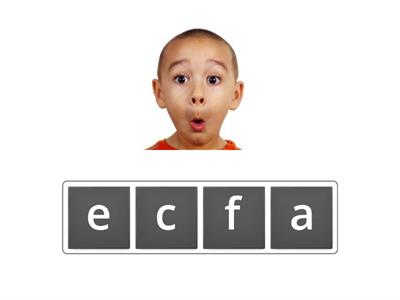 Face anagram.