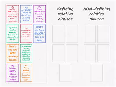 3. Defining & Non-defining