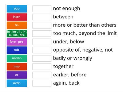 Cna Platinum 2, Unit 5,  Prefixes