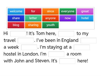 A travel blog (writing u3; Brainy 7)